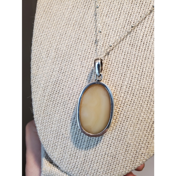 Sterling Silver 925 Large Druzy Pendant - Picture 5 of 7